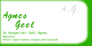 agnes geel business card